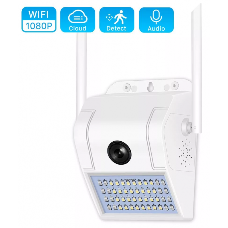 CAMÉRA DE SURVEILLANCE EXTERNE STREET LIGHT WIFI / BLANC