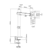 SUPPORT DE BUREAU SBOX LCD-351/1 / 13″-27″