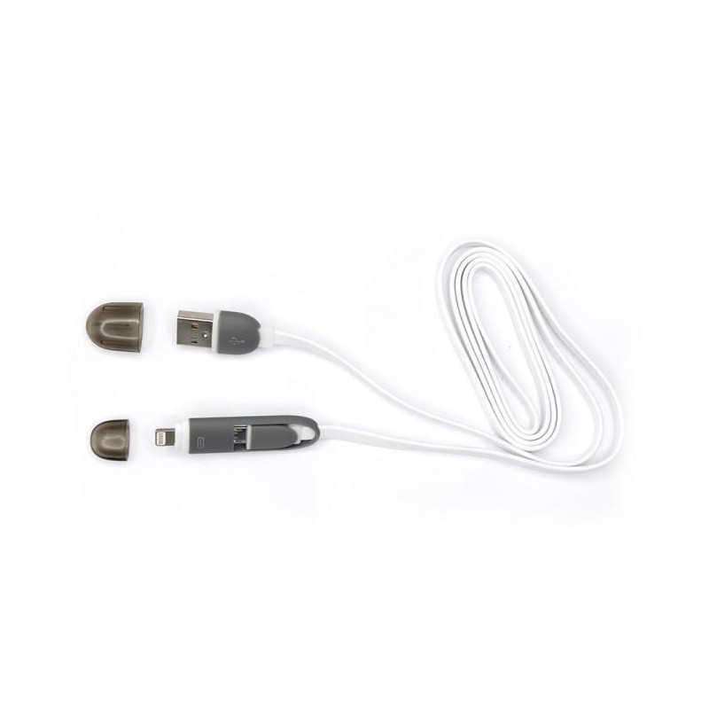 CABLE SBOX 2EN1 UBS VERS MICRO USB ET IPHONE 1M