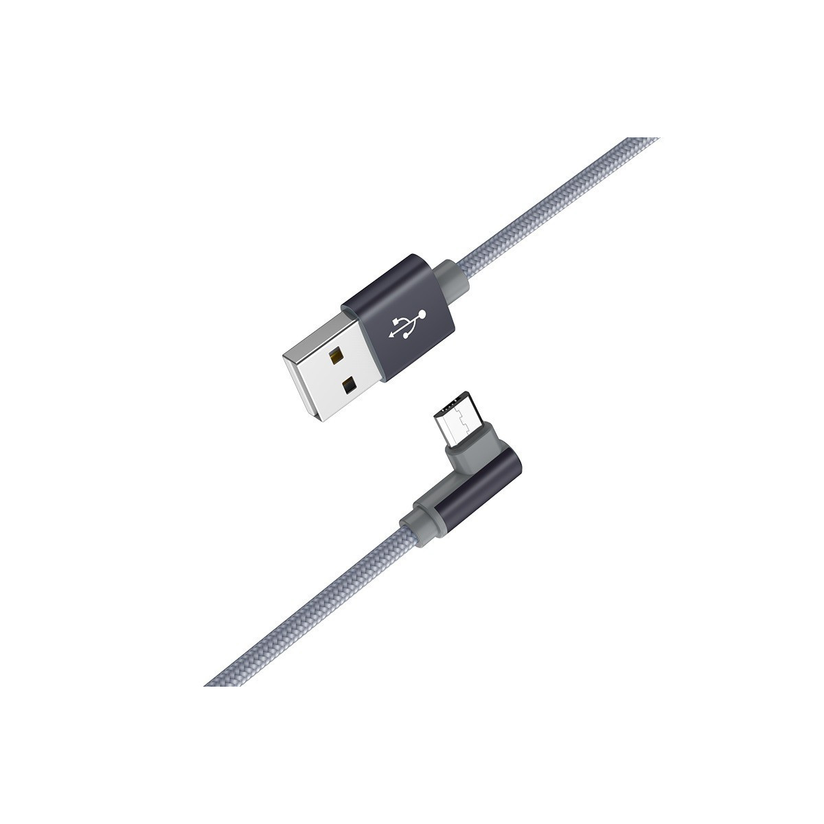 CÂBLE CHARGEUR USB VERS MICRO-USB BOROFONE BX26 / 2.4A / GRIS METAL