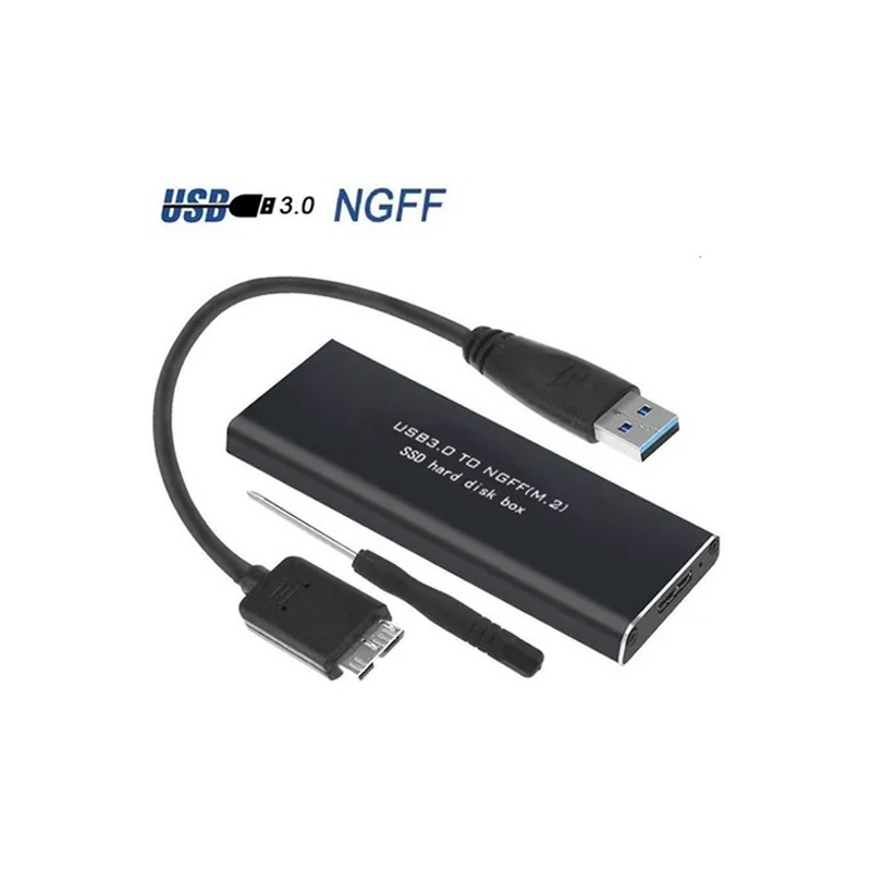 BOITIER EXTERNE POUR DISQUE DUR SSD M.2 / NOIR