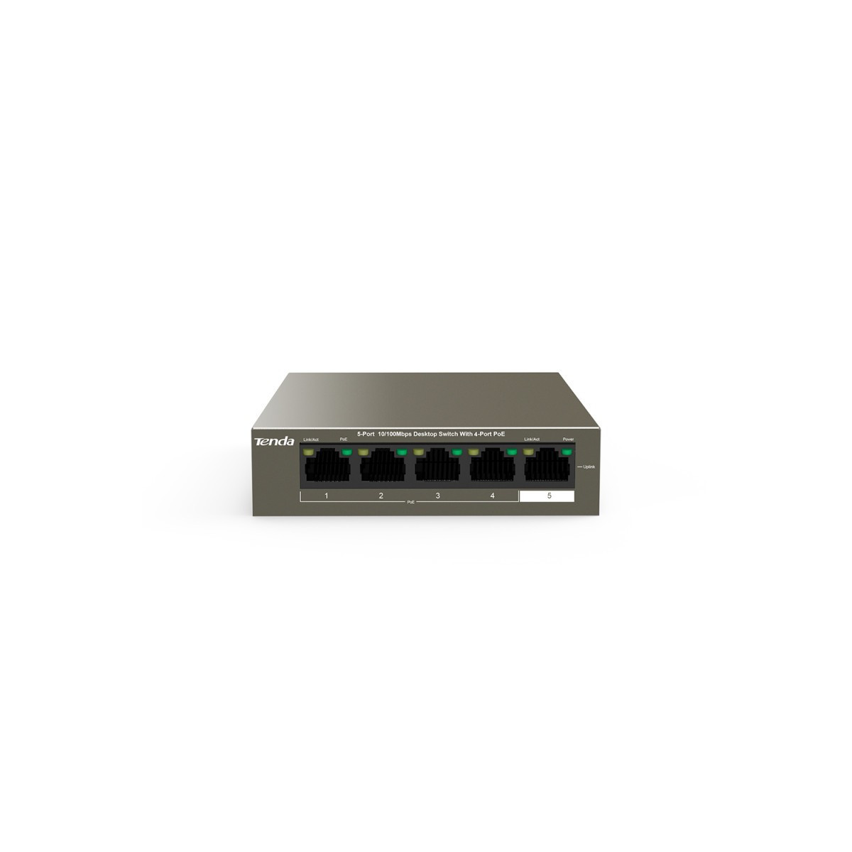 SWITCH DE BUREAU TENDA TEF1105P-4-63W – 5 PORTS 10/100 MBPS AVEC POE 4 PORTS