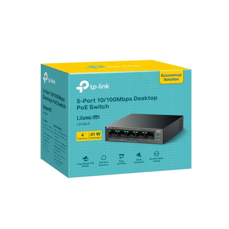 SWITCH TP-LINK TL-LS105P 5 PORTS 10/100 MBPS