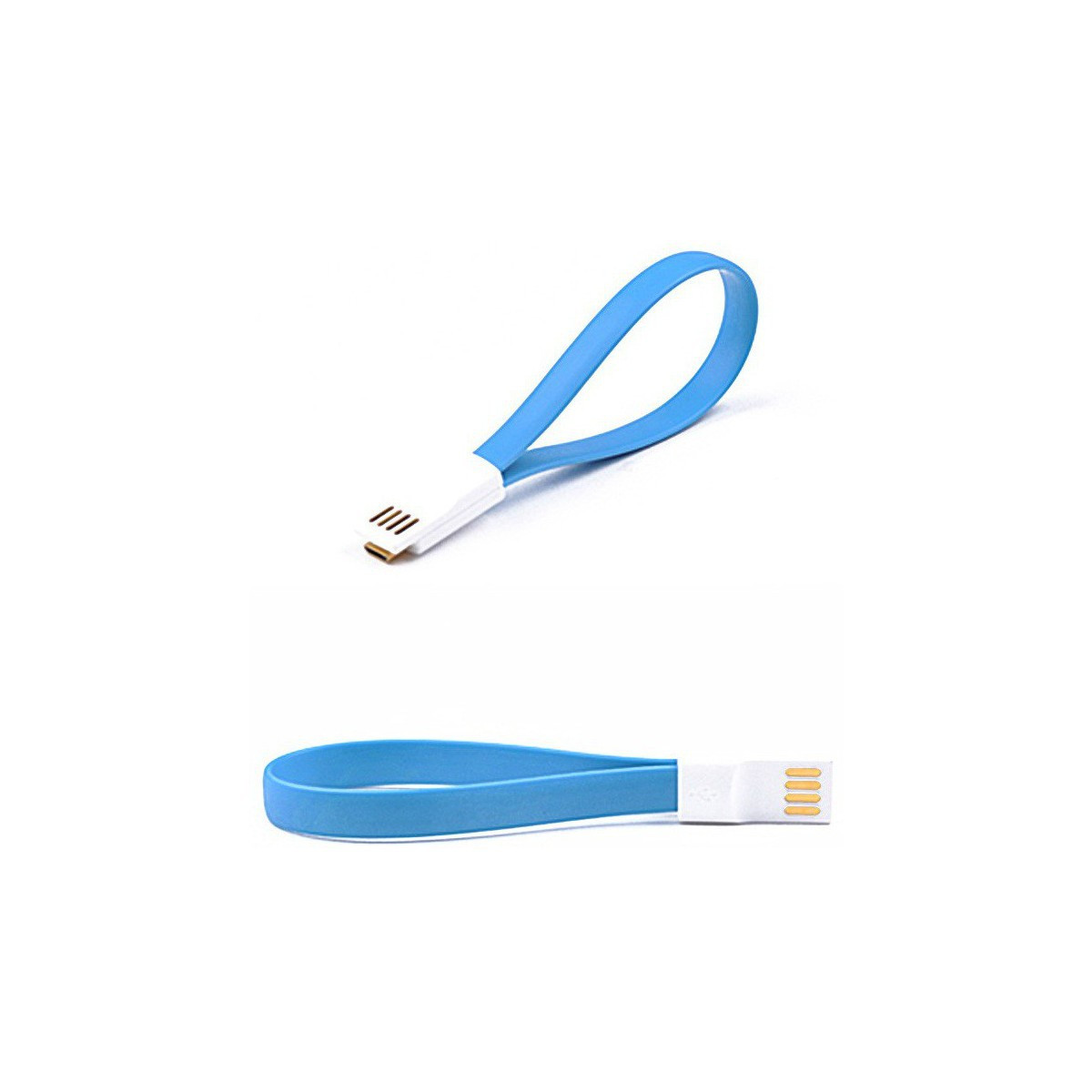 CÂBLE USB VERS MICRO USB AIMANT BLEU