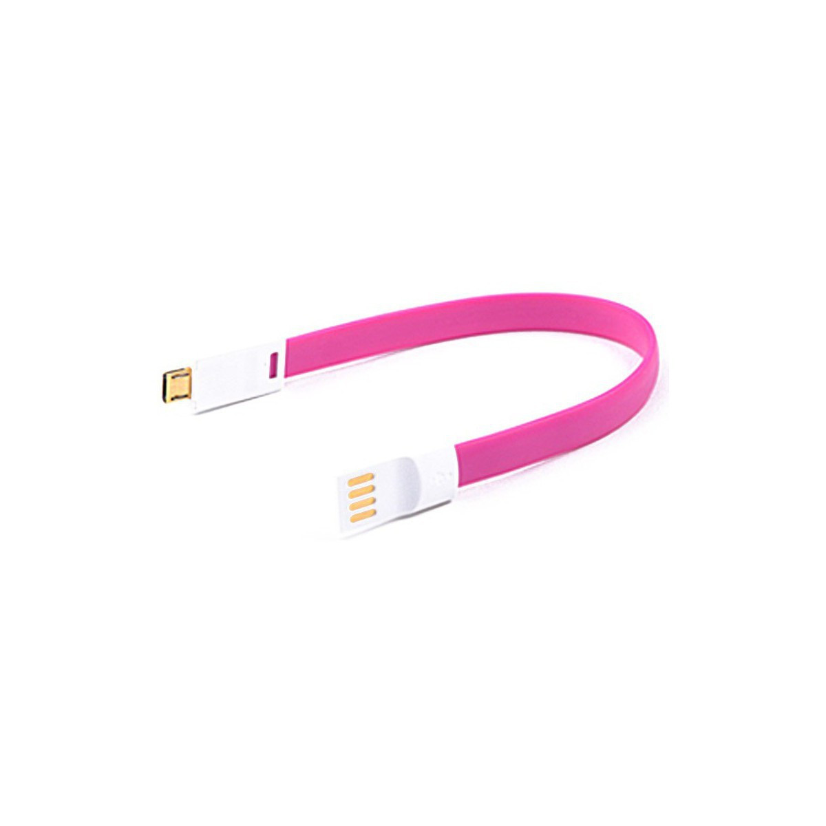 CÂBLE USB VERS MICRO USB AIMANT ROSE