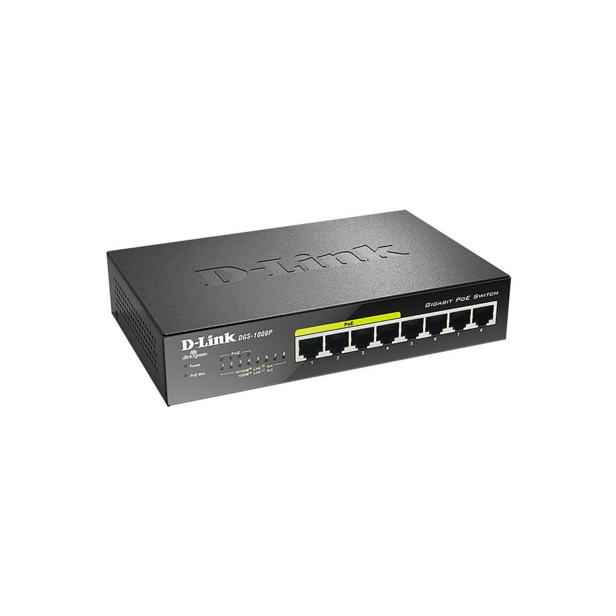 SWITCH DE BUREAU D-link DGS-1008P GIGABIT POE 8 PORTS