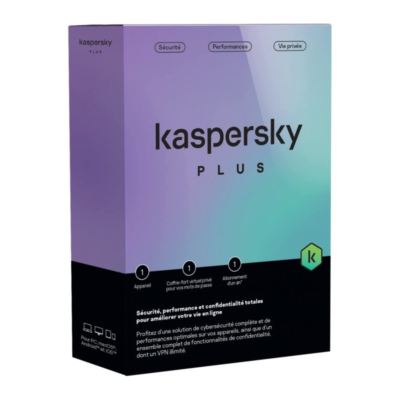 ANTIVIRUS KASPERSKY PLUS / 10 POSTES / 1 AN