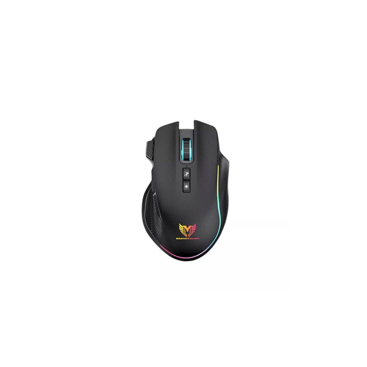 SOURIS GAMER SANS FIL STAR WAVE GM1076 RÉTROÉCLAIRAGE RAINBOW / NOIR