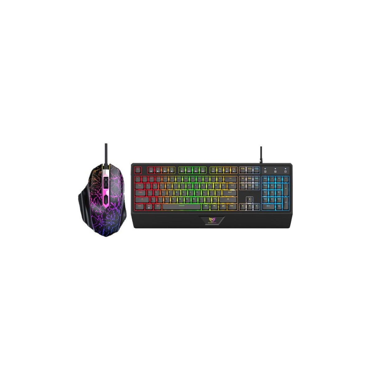 ENSEMBLE CLAVIER ET SOURIS GAMER FILAIRE STAR WAVE GCM1088 RGB / NOIR