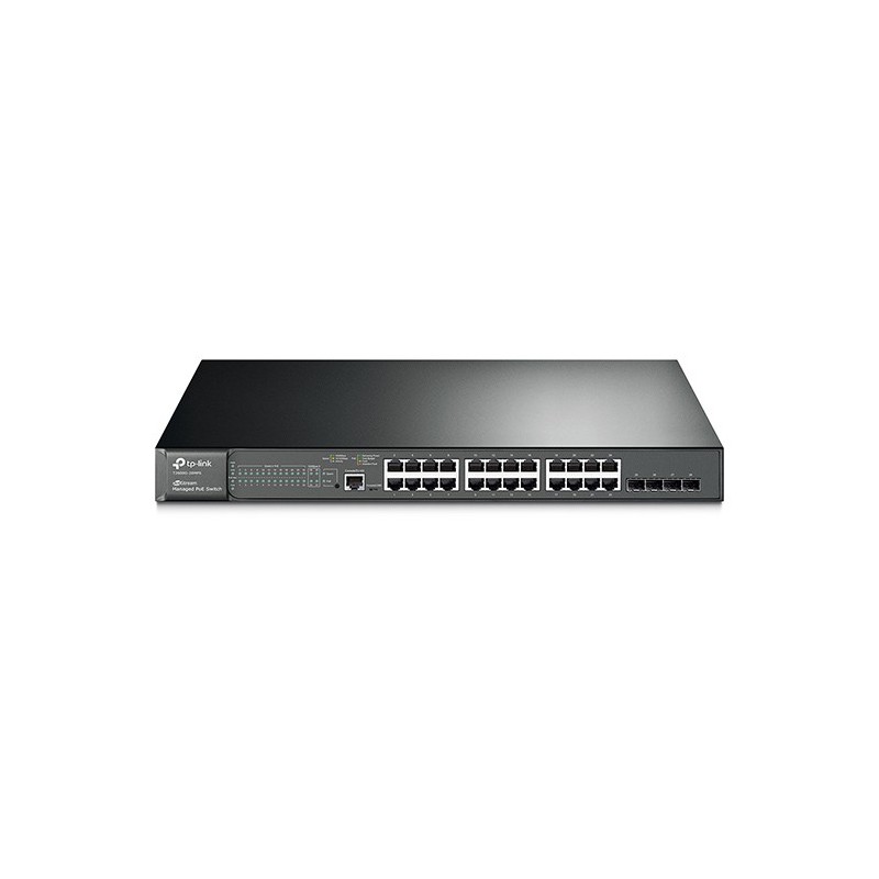 SWITCH TP-LINK 24 PORTS POE GIGABIT NIVEAU 2 / 24 PORTS GIGABIT POE AVEC 4 EMPLACEMENTS COMBINÉS SFP