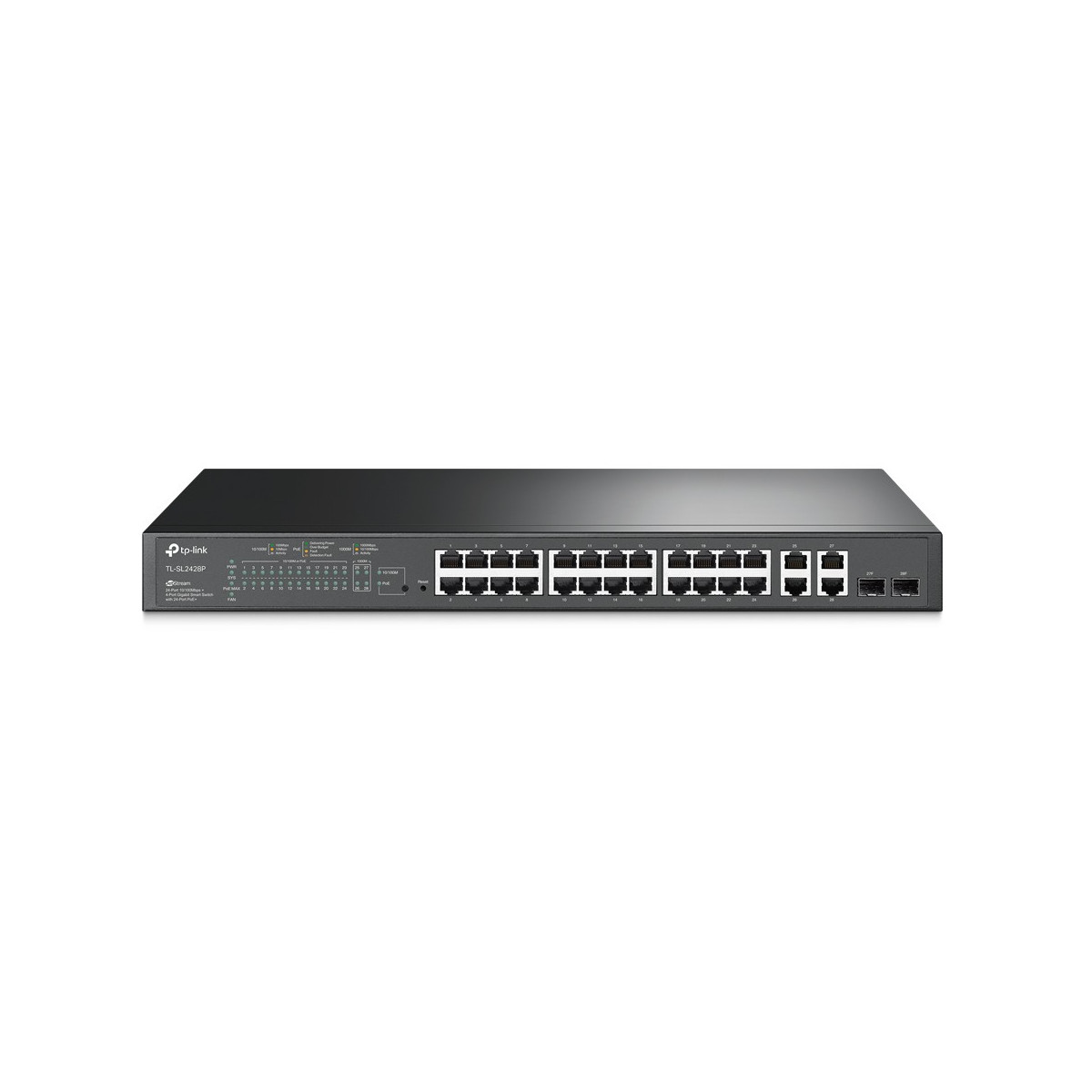 SWITCH TP-LINK TL-SL2428P ADMINISTRABLE 24 PORT POE + 4 PORT GIGABIT SMART