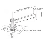 SUPPORT DE PLAFOND POUR VIDÉOPROJECTEUR SBOX PM-105