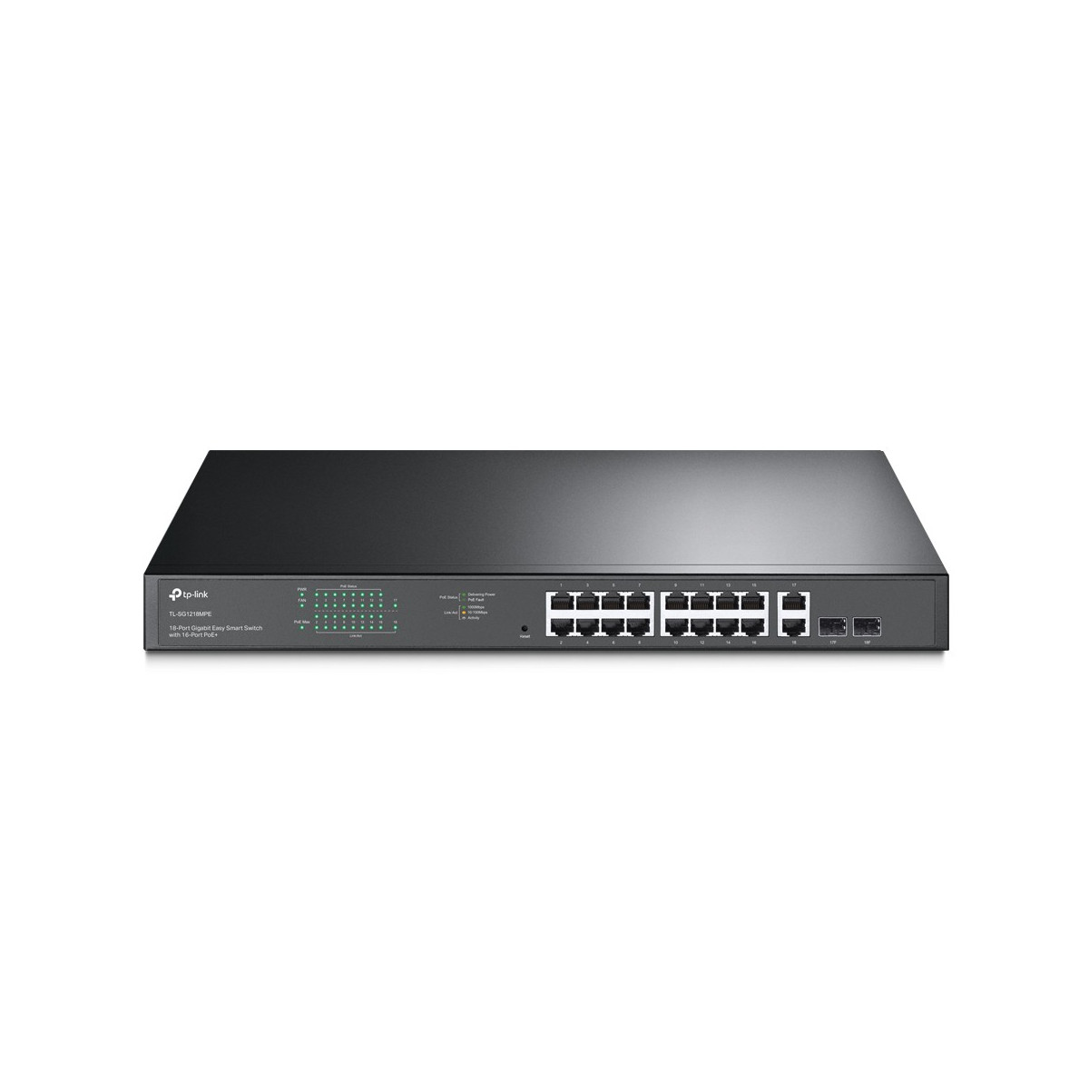 SWITCH JETSTREAM TP-LINK 16 PORTS GIGABIT POE/POE+ / 2 SFP TL-SG1218MPE