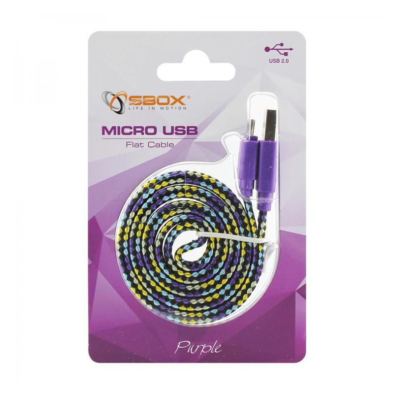 CABLE SBOX USB VERS MICRO USB 1M MULTICOULEUR