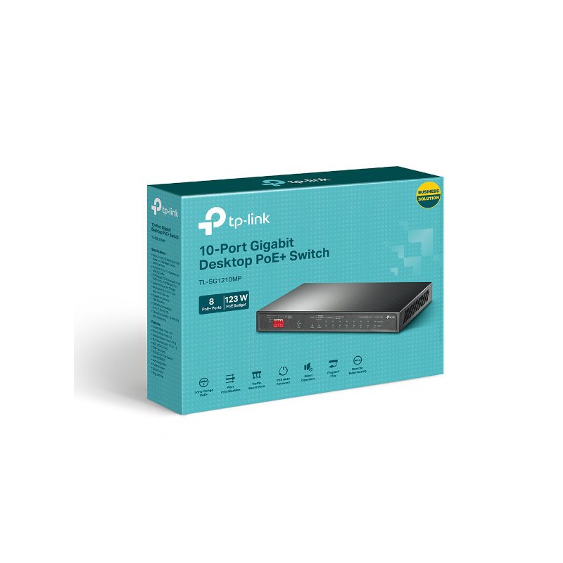 SWITCH DE BUREAU TP-LINK 10 PORTS GIGABIT AVEC 8 PORTS POE+