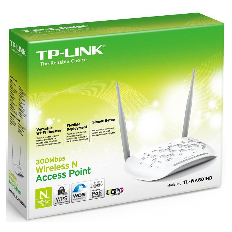 POINT D’ACCÈS TP-LINK 300 MBPS 2 ANTENNES TL-WA801ND