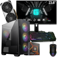 PC DE BUREAU GAMING / RYZEN 5 7600X / RTX 4070 12G / 32 GO DDR5 AVEC ÉCRAN MSI 24″ FULL HD IPS 180 HZ