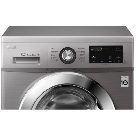 LAVE LINGE FRONTALE LG FH2J3TNG5P 8KG DIRECT DRIVE SILVER