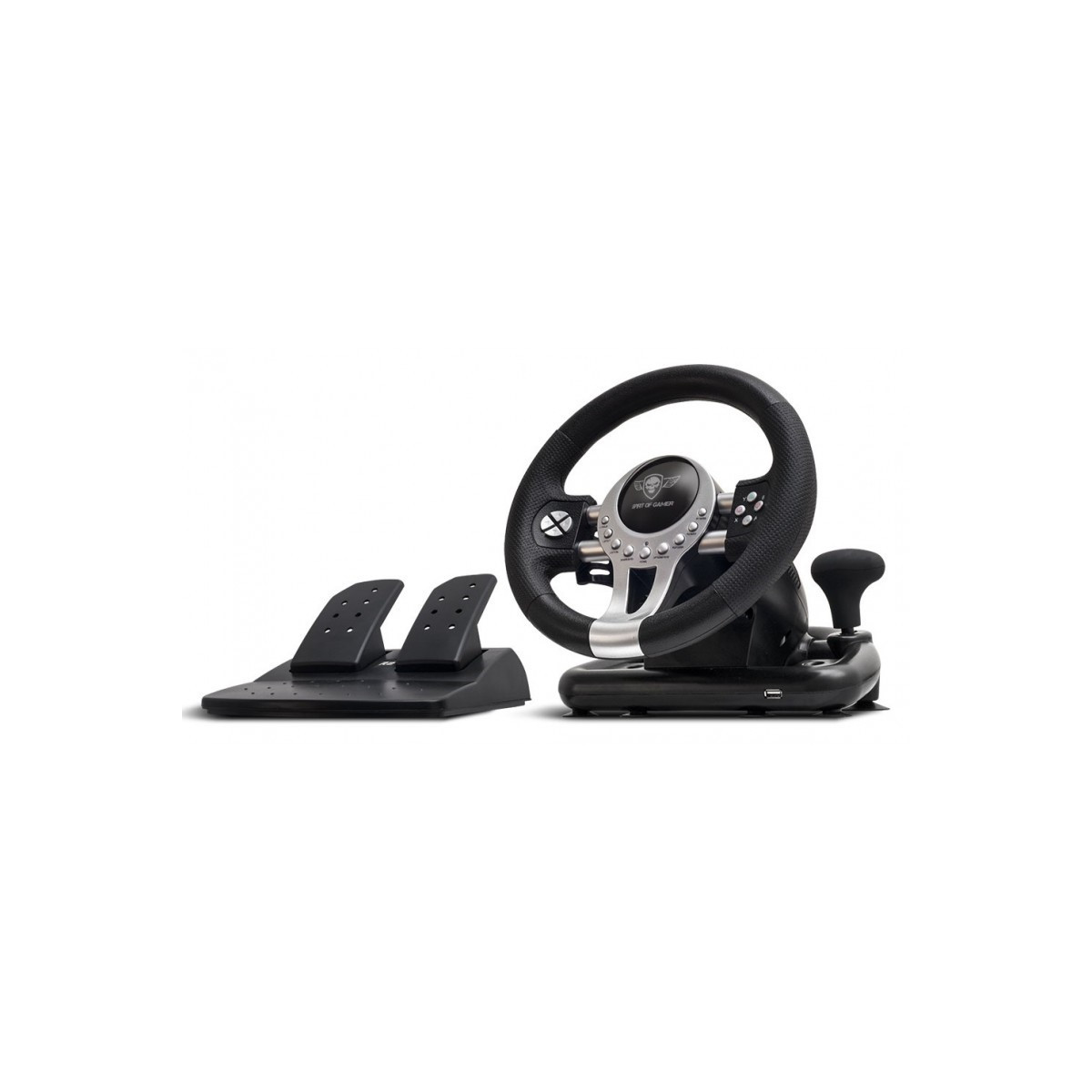 ENSEMBLE VOLANT + PÉDALIER + LEVIER DE VITESSE SPIRIT OF GAMER RACE WHEEL PRO 2