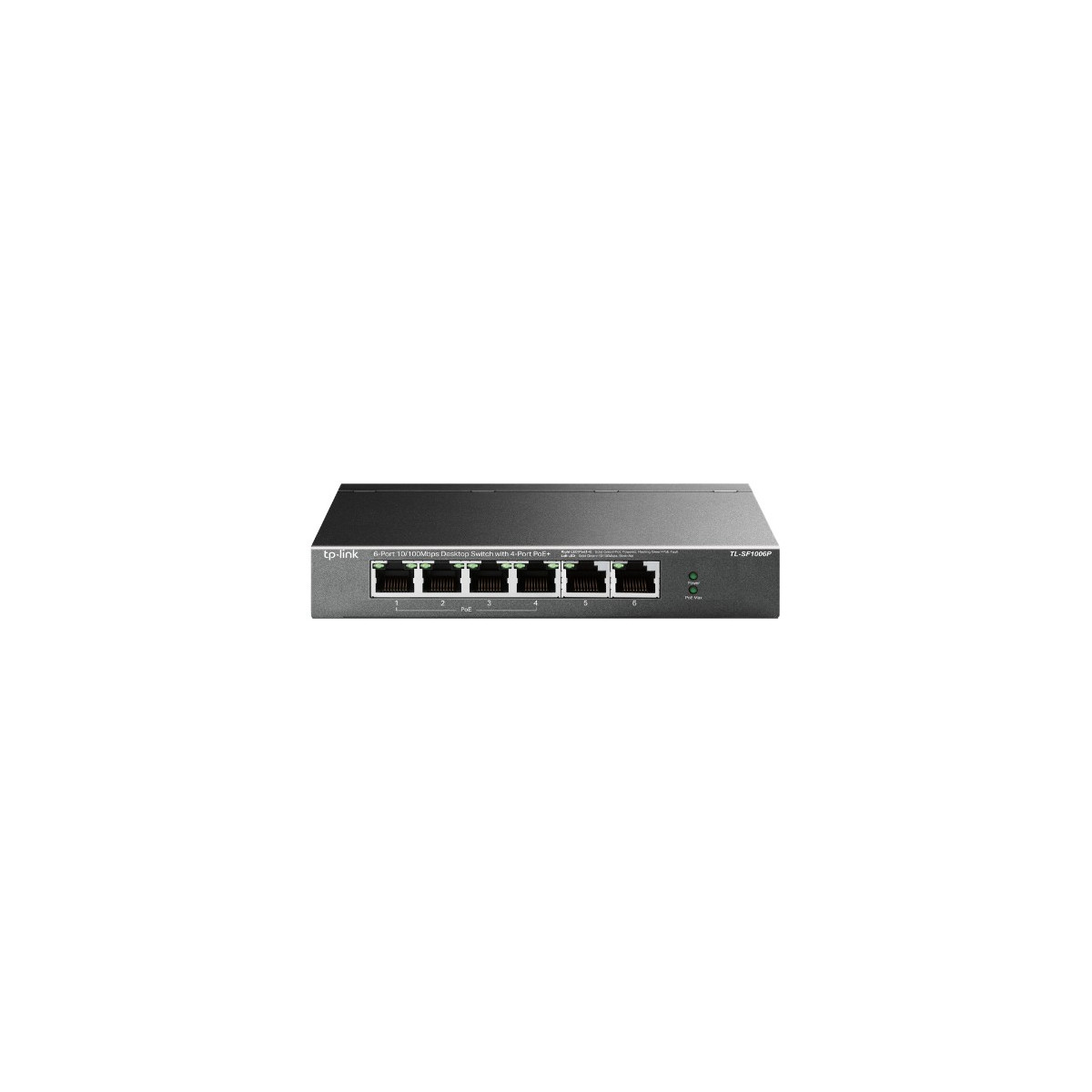 SWITCH DE BUREAU TP-LINK 6 PORTS 10/100 MBPS AVEC 4 PORTS POE+ TL-SF1006P