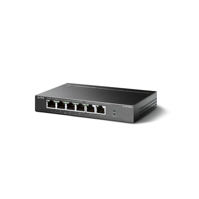 SWITCH DE BUREAU TP-LINK 6 PORTS 10/100 MBPS AVEC 4 PORTS POE+ TL-SF1006P