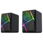 HAUT PARLEUR USB STAR WAVE WS0123 RGB / 2X 3W / NOIR