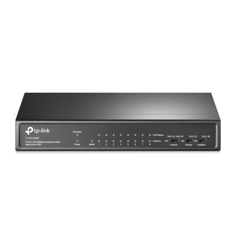 SWITCH DE BUREAU TP-LINK 9 PORTS 10/100 MBPS DONT 8 PORTS POE+