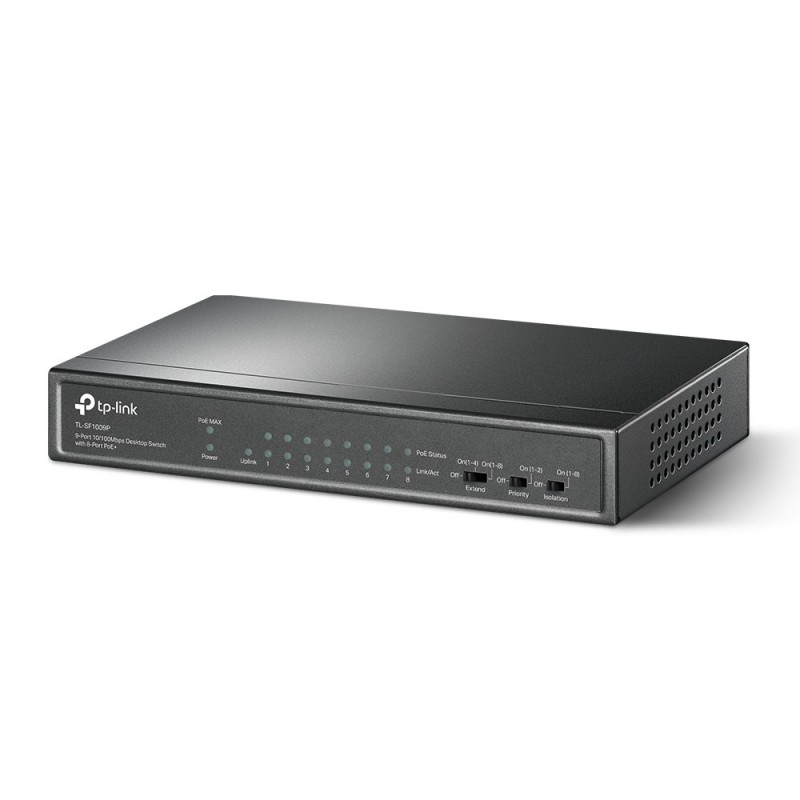 SWITCH DE BUREAU TP-LINK 9 PORTS 10/100 MBPS DONT 8 PORTS POE+