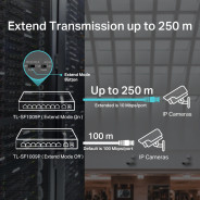 SWITCH DE BUREAU TP-LINK 9 PORTS 10/100 MBPS DONT 8 PORTS POE+