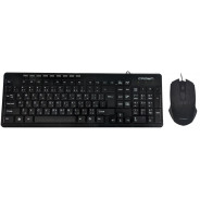 ENSEMBLE CLAVIER ET SOURIS FILAIRES USB CROWN CMMK-405 / NOIR