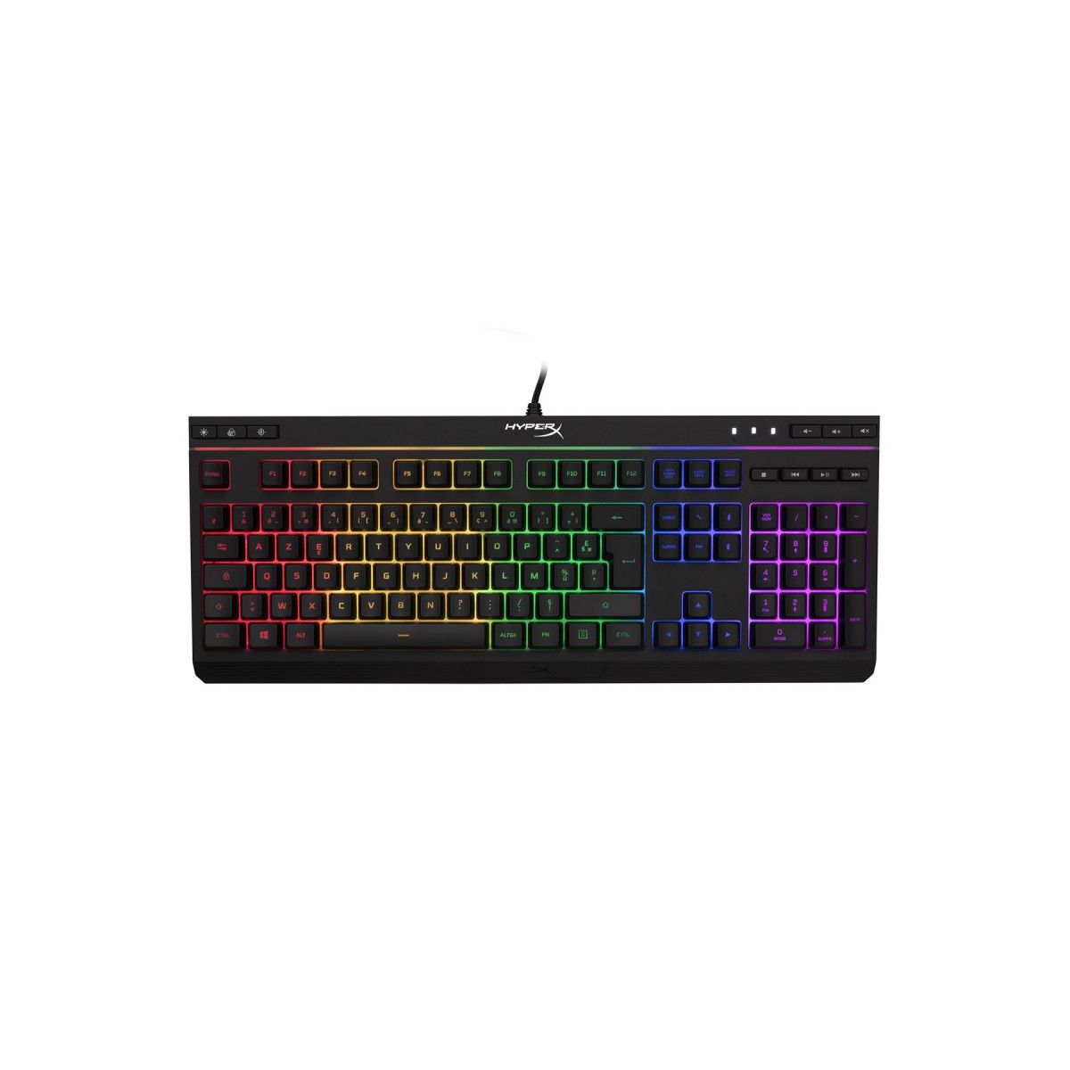 CLAVIER GAMER FILAIRE HYPERX ALLOY CORE RGB AZERTY – NOIR