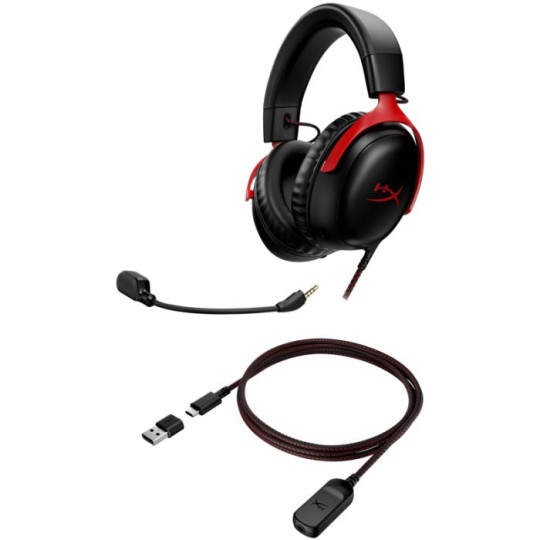 MICRO CASQUE FILAIRE GAMER HYPERX CLOUD III – NOIR&ROUGE