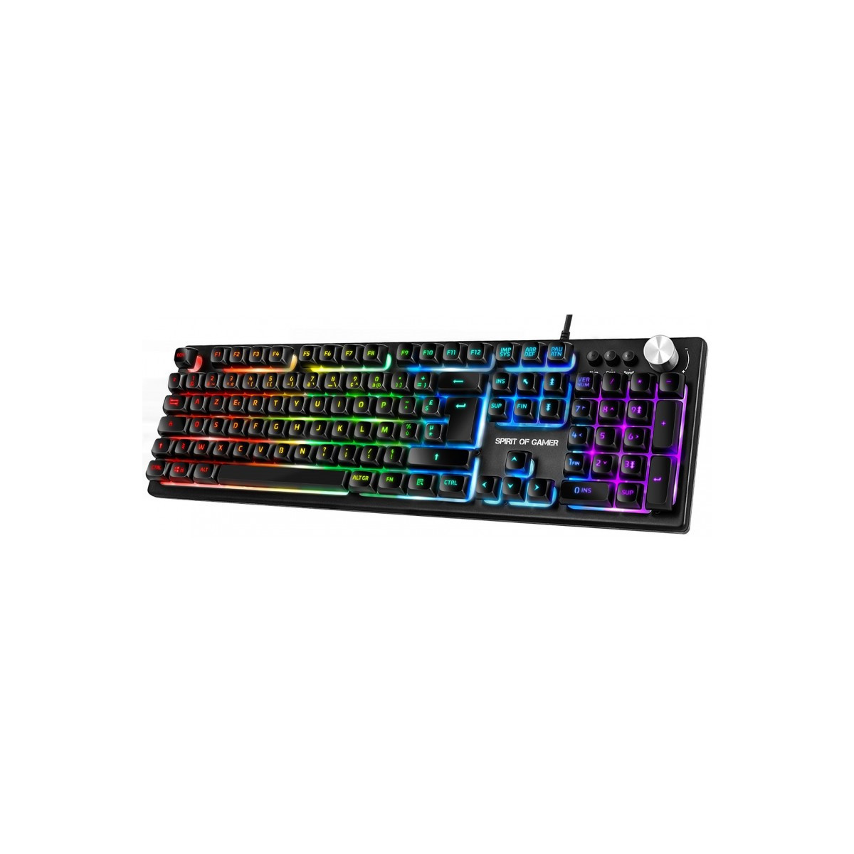 CLAVIER GAMING SEMI-MÉCANIQUE SPIRIT OF GAMER PRO-K7 RGB