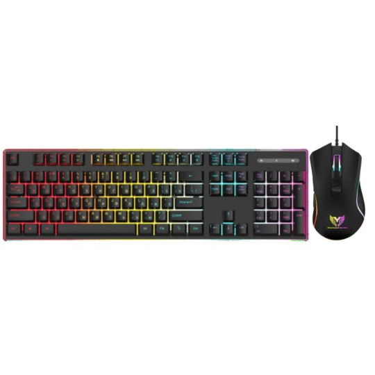 ENSEMBLE CLAVIER ET SOURIS GAMER FILAIRE STAR WAVE - GCM1090 - RGB