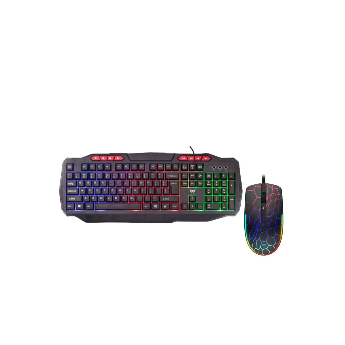 ENSEMBLE CLAVIER ET SOURIS GAMER FILAIRE STAR WAVE  RGB - GCM1093