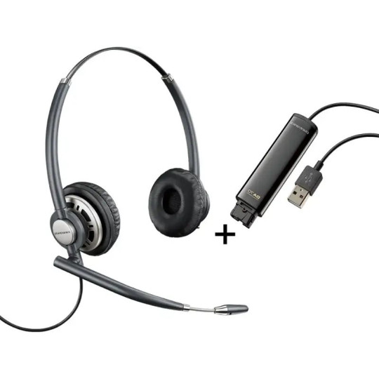 Casque Plantronics EncorePro HW720 + Adaptateur Poly DA80 USB