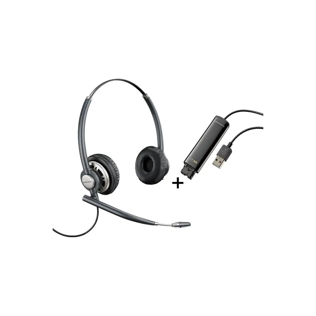 Casque Plantronics EncorePro HW720 + Adaptateur Poly DA80 USB