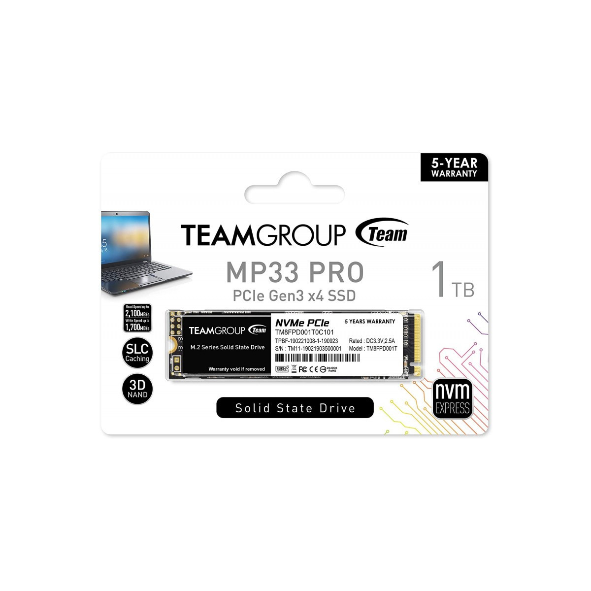 DISQUE DUR INTERNE SSD M.2 TEAMGROUP MP33 PRO -1 TO