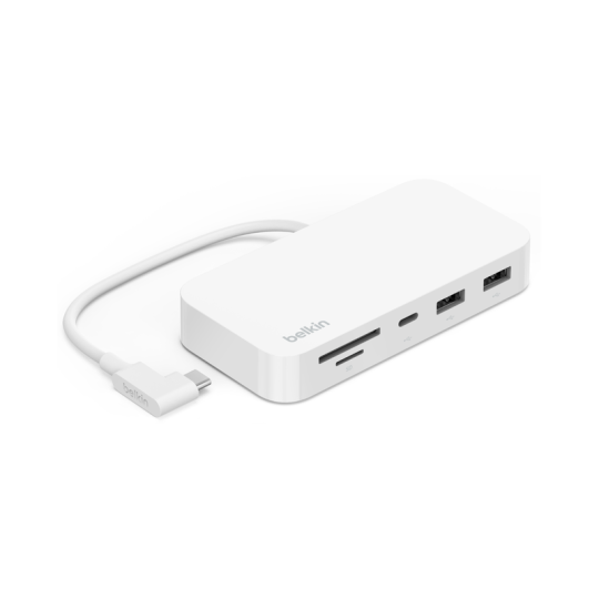 HUB USB-C MULTIPORT 6-EN-1 AVEC SUPPORT / BLANC