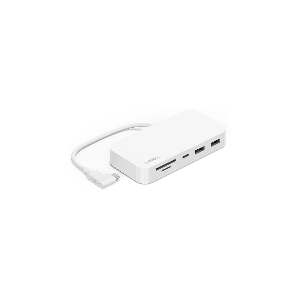 HUB USB-C MULTIPORT 6-EN-1 AVEC SUPPORT / BLANC