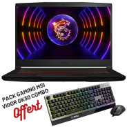 PC Portable MSI GF63 Gaming – i5-12450H, RTX 4060 8 Go, 32 Go, Win 11 Pro + Pack MSI Vigor GK30