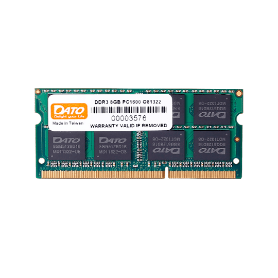 Barrette Mémoire 8Go DDR3 DATOTEK 1600MHz sodimm