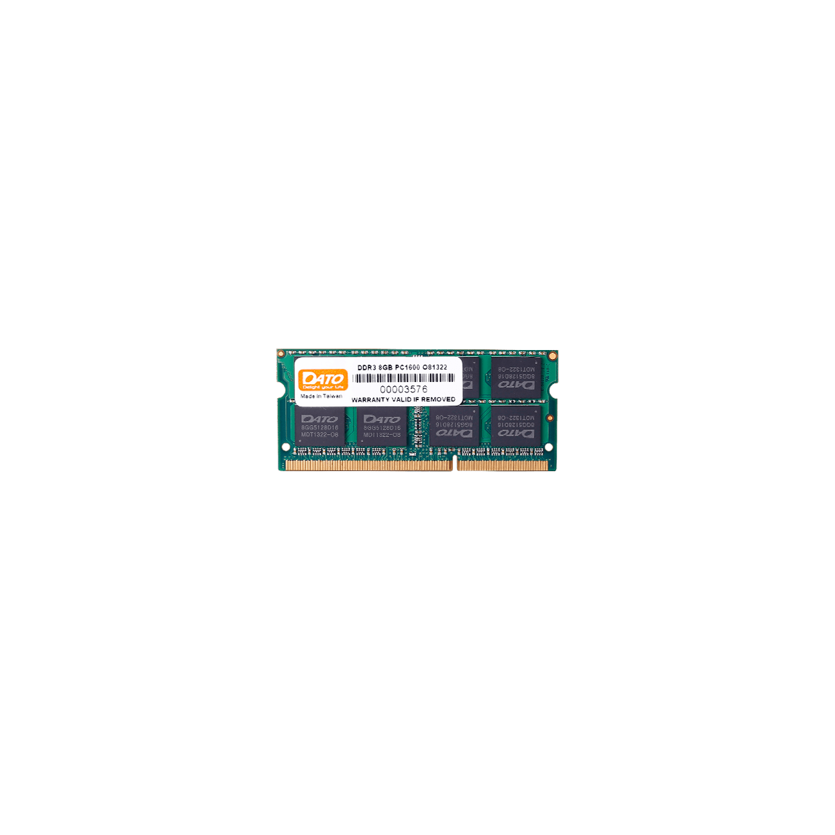 Barrette Mémoire 8Go DDR3 DATOTEK 1600MHz sodimm