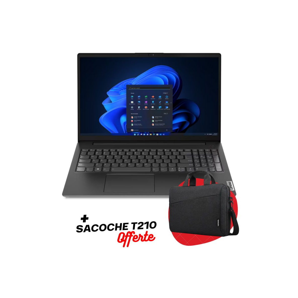 Pc Portable Lenovo V15 I5-13420H 16G 512G SSD Noir + Sacoche Gratuite