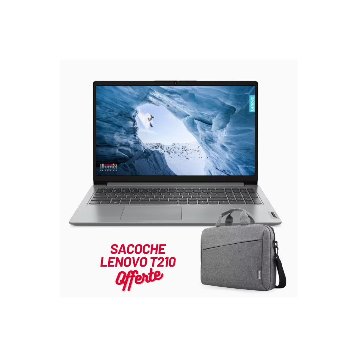 Pc Portable Lenovo IdeaPad 1 15IAU7 i5-1235U 8 Go 512 Go SSD Gris + Sac Lenovo Gratuite