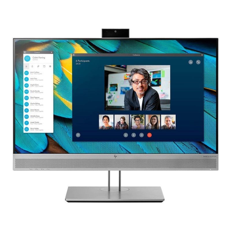 Écran HP EliteDisplay Pivotant E243m 24" Full HD + Webcam HD Gris