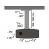 SUPPORT DE PLAFOND POUR VIDÉOPROJECTEUR SBOX PM-18S