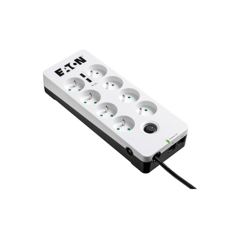 MULTIPRISE PARAFOUDRE EATON PROTECTION BOX 8 PRISES AVEC PROTECTION TÉLÉPHONIQUE