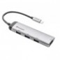 HUB USB VERBATIM USB-C 4X PORT USB GEN 01+ AFFICHAGE LED - GRIS