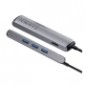 HUB USB-C 6-en-1 Vers HDMI 4K@30 Hz + Type-C PD 85W + 3 USB 3.0 5Gbps + RJ45